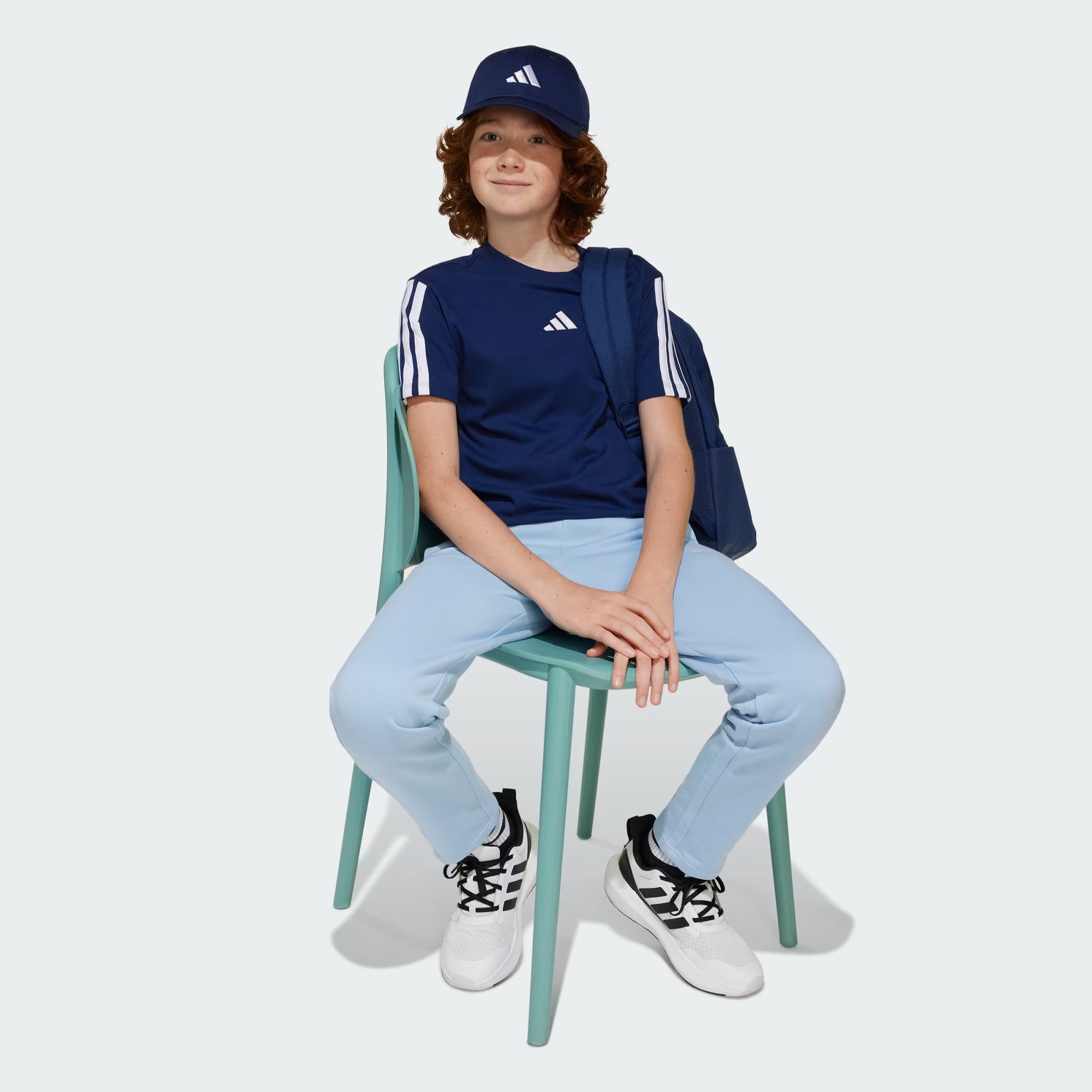 Adidas Kid's 3-Stripes Dark Blue Tee