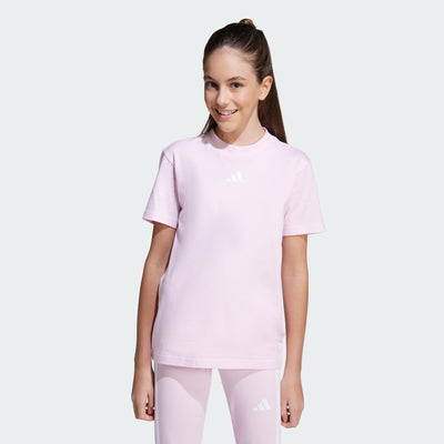 ADIDAS KID'S ESSENTIALS SMALL LOGO PINK TEE