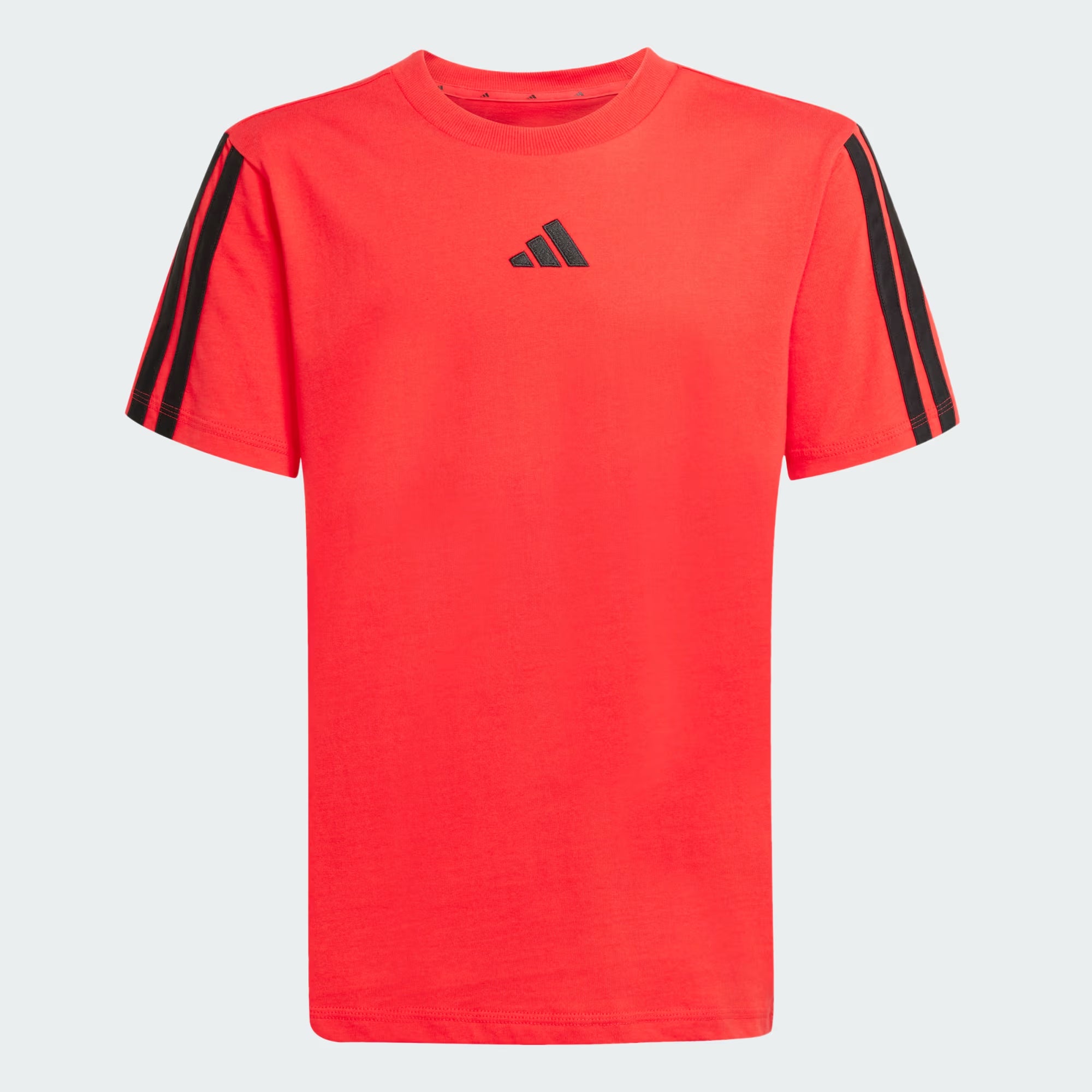 Adidas Kid's 3-Stripes Red Tee