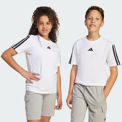 Adidas Kid's 3-Stripes White Tee