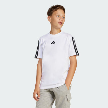 Adidas Kid's 3-Stripes White Tee