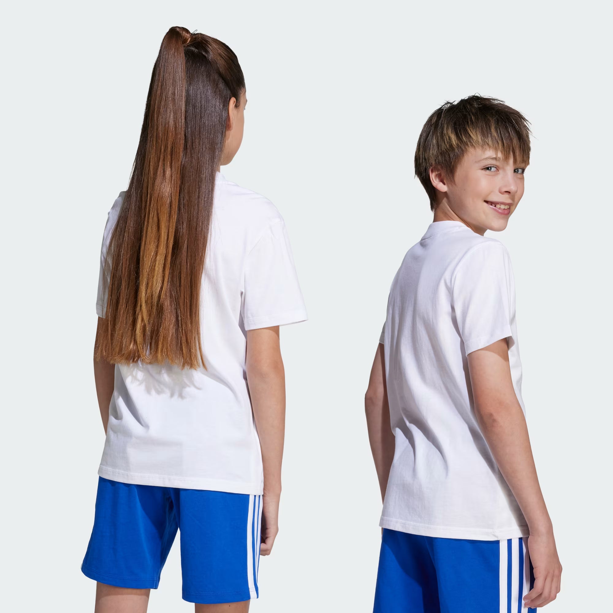 Adidas Kid's Big Logo White/Royal Tee