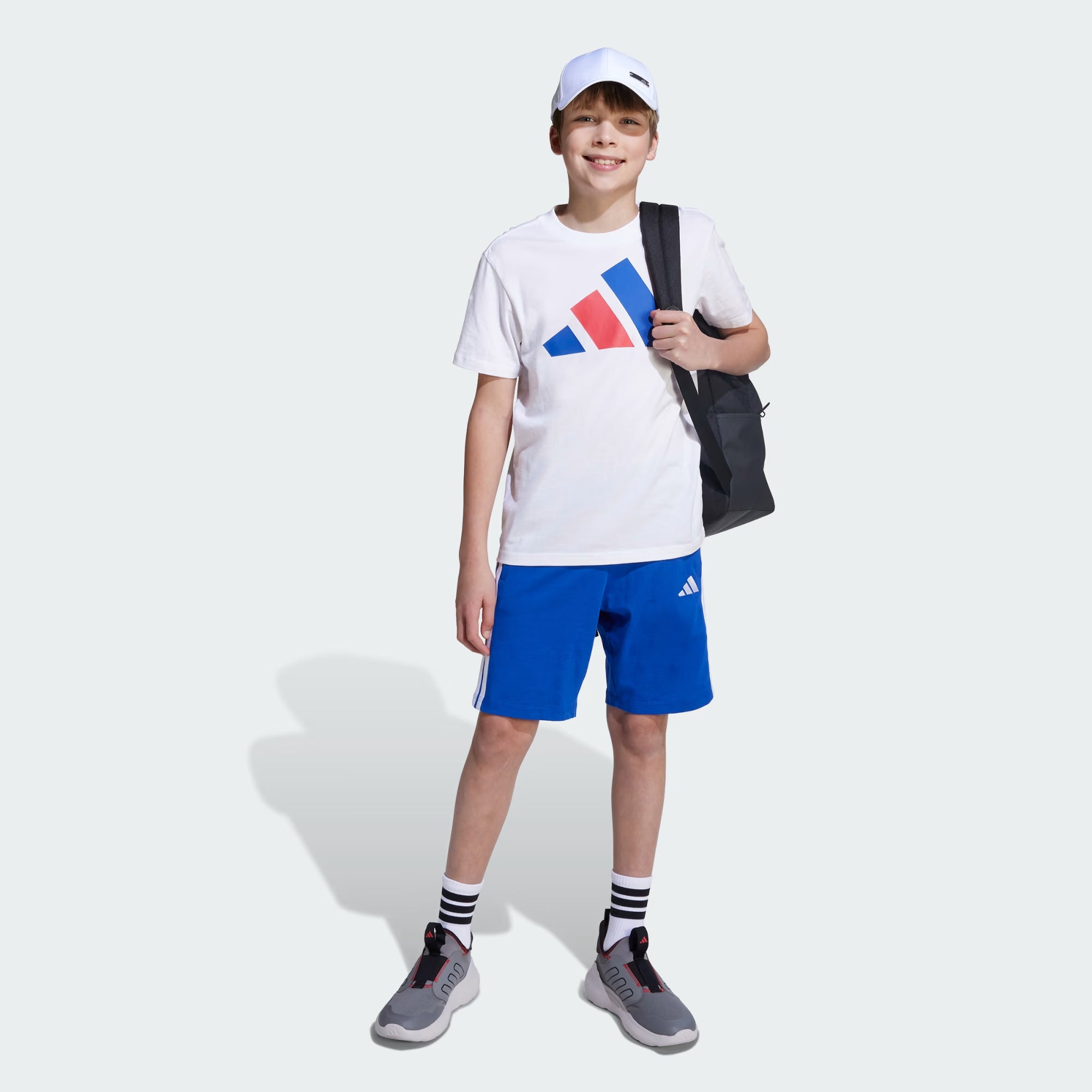 Adidas Kid's Big Logo White/Royal Tee