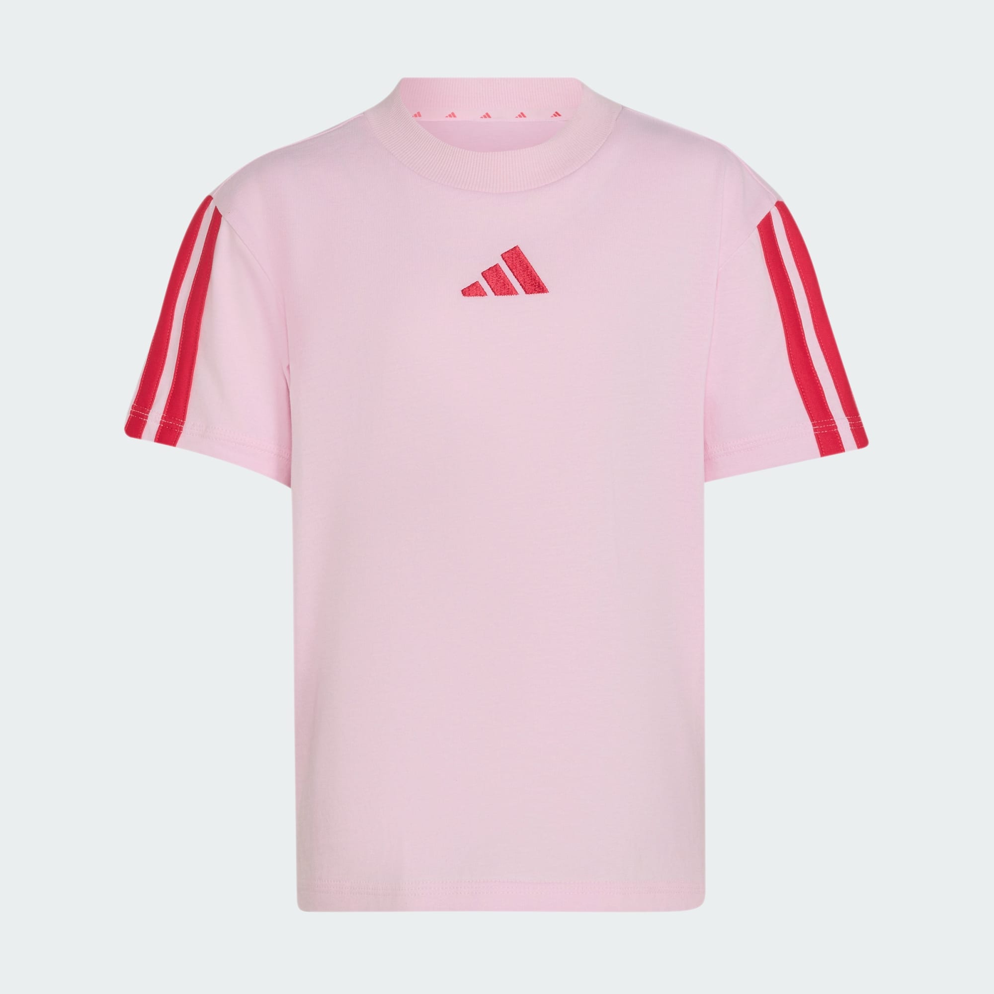 ADIDAS KID'S ESSENTIALS PINK TEE AND SHORTS SET