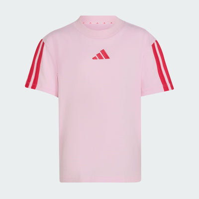 ADIDAS KID'S ESSENTIALS PINK TEE AND SHORTS SET