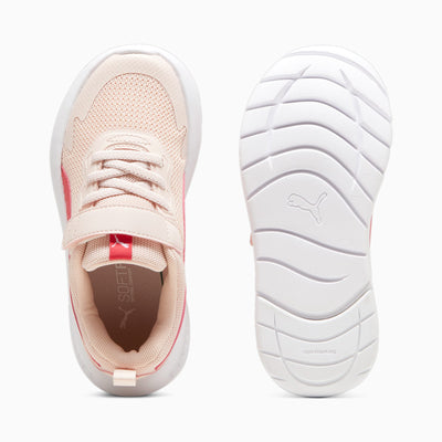 Puma Kid's Evolve Run Mesh Hook N'loop Pink/White Running Shoes