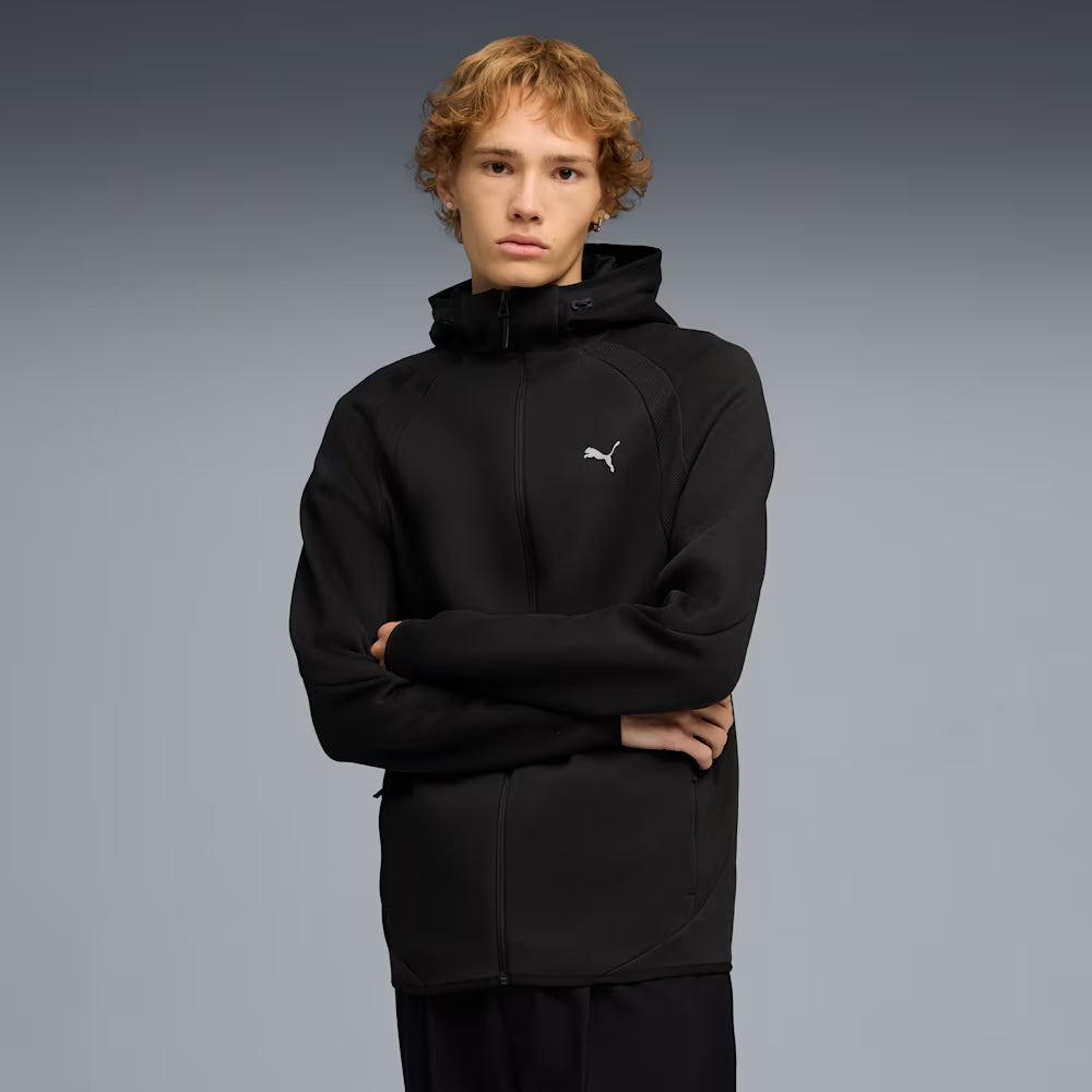 Puma Men's Evostripe Full-Zip Black Hoodie