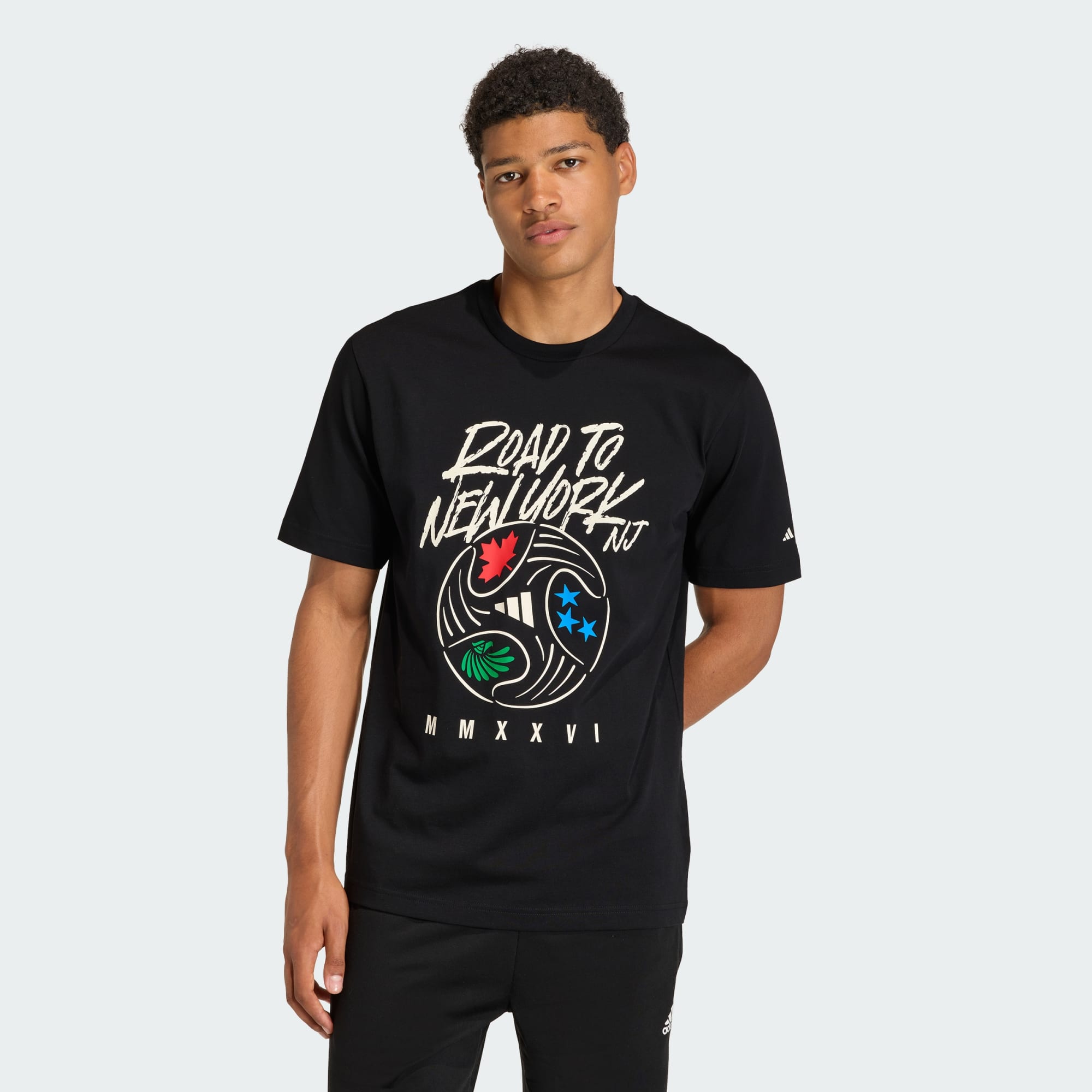ADIDAS MEN'S FIFA World Cup 26™ Road To NY NJ Graphic BLACK TEE