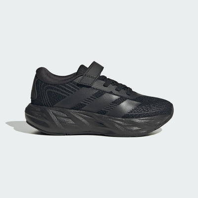 ADIDAS KID'S HOOK N' LOOP GALAXY 8 TRIPLE BLACK RUNNING SHOES