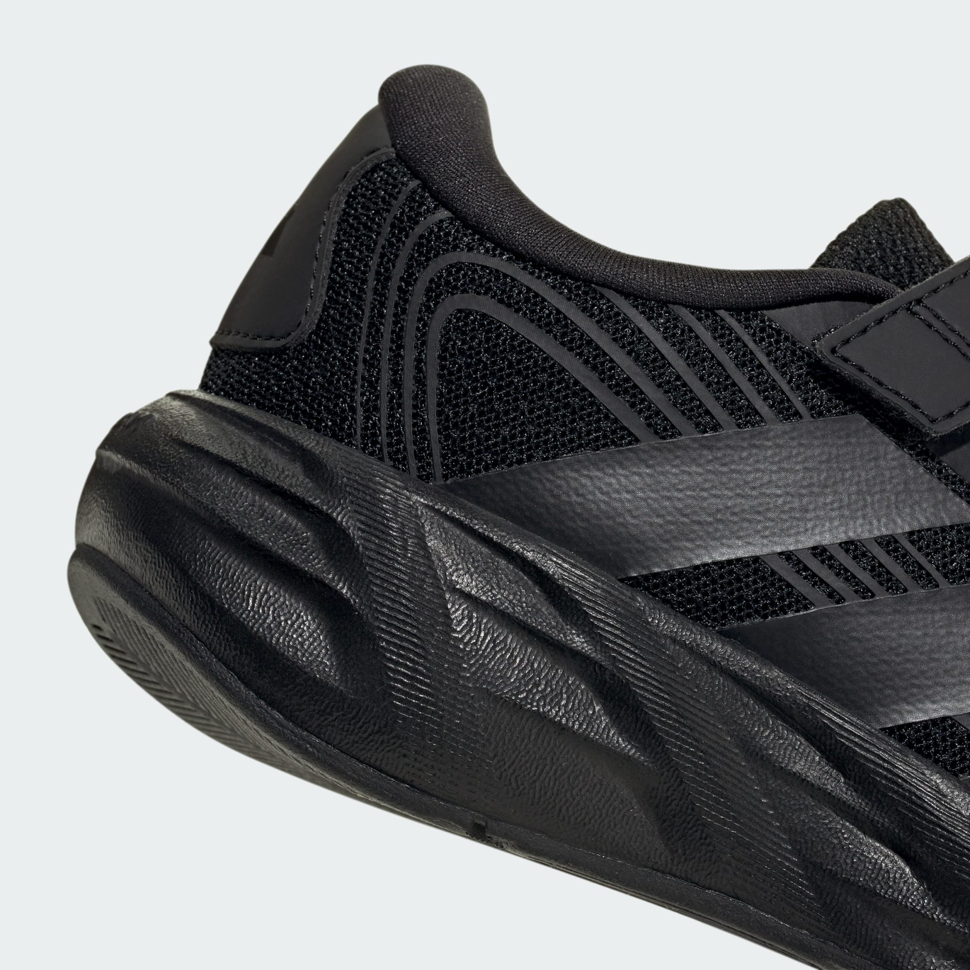 ADIDAS KID'S HOOK N' LOOP GALAXY 8 TRIPLE BLACK RUNNING SHOES