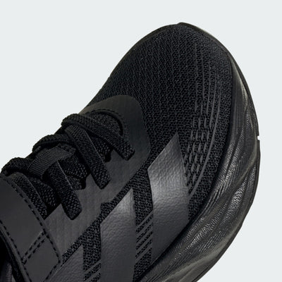 ADIDAS KID'S HOOK N' LOOP GALAXY 8 TRIPLE BLACK RUNNING SHOES