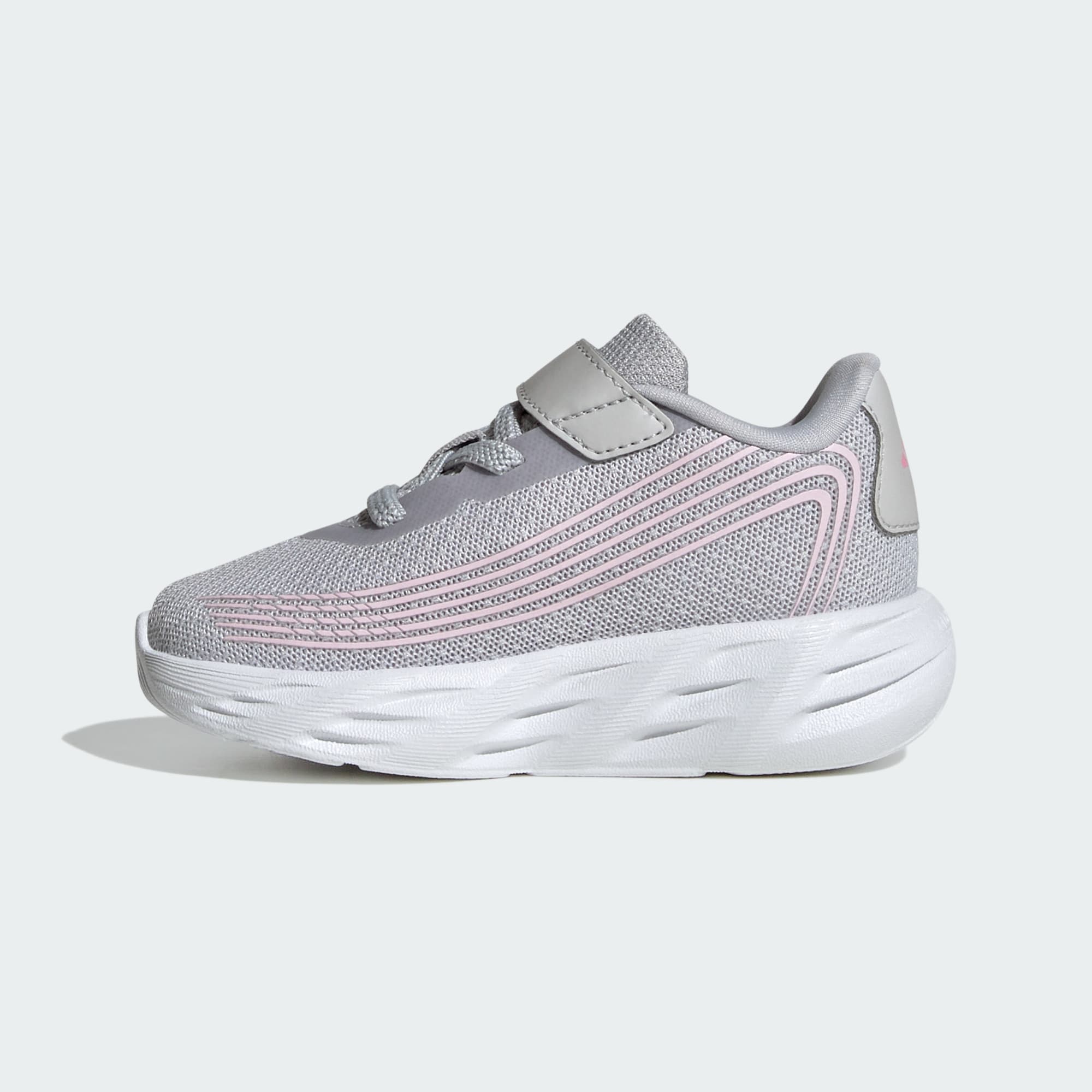 ADIDAS KID'S GALAXY 8 GREY/PINK RUNNING SHOES