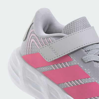 ADIDAS KID'S GALAXY 8 GREY/PINK RUNNING SHOES