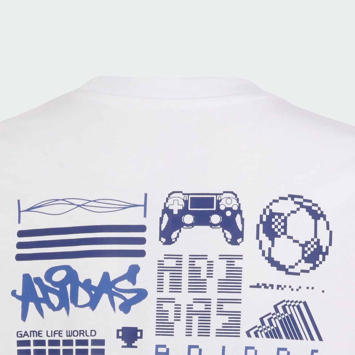 ADIDAS KID'S GAMING GRAPHIC WHITE TEE