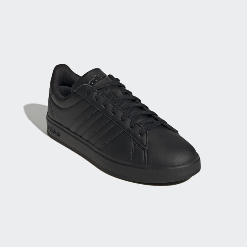 ADIDAS MEN S GRAND COURT TRIPLE BLACK SNEAKER SHOES