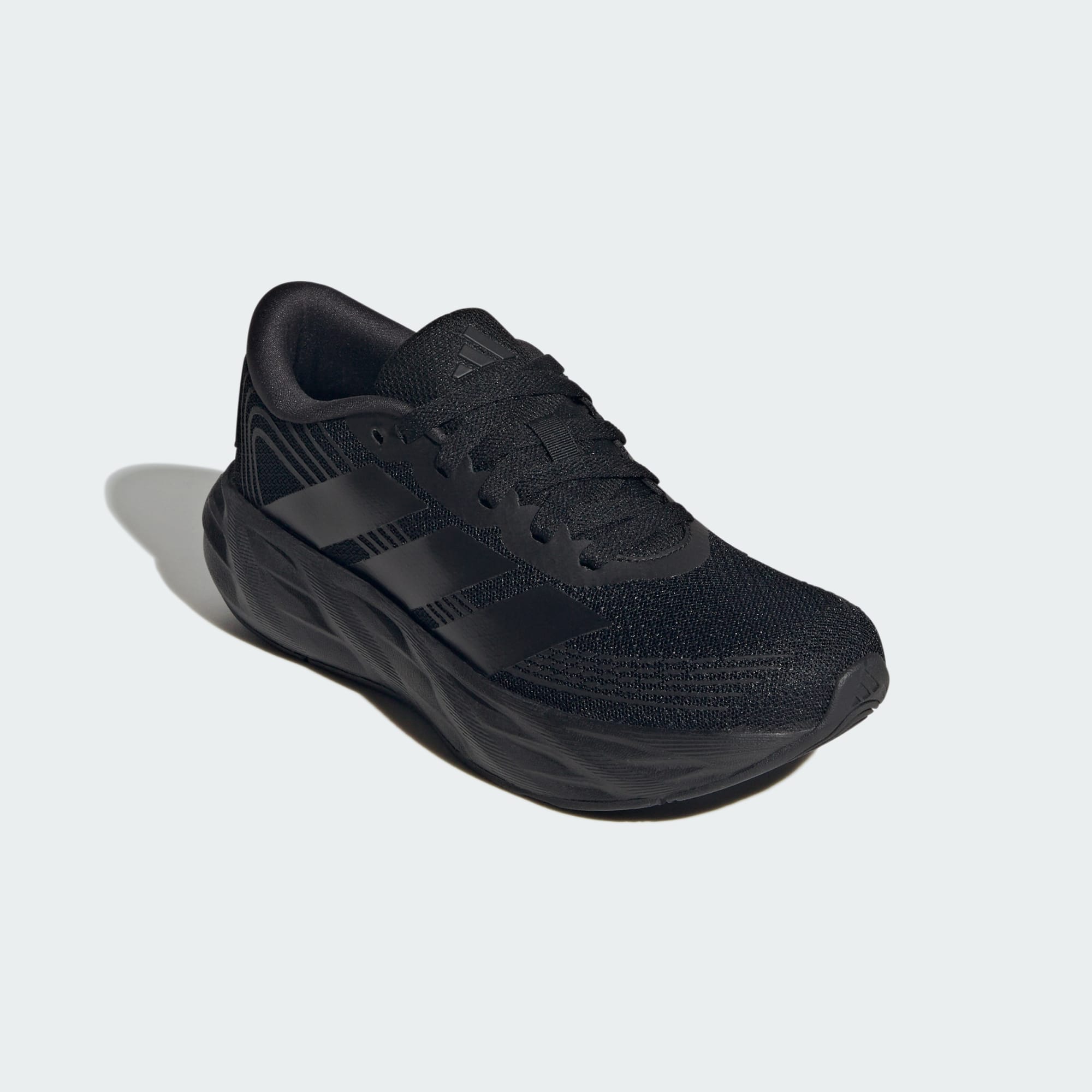 ADIDAS KID'S GALAXY 8 TRIPLE BLACK RUNNING SHOES