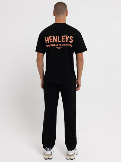 HENLEYS MEN'S CHAMPIONS BLACK/GOLD T-SHIRT