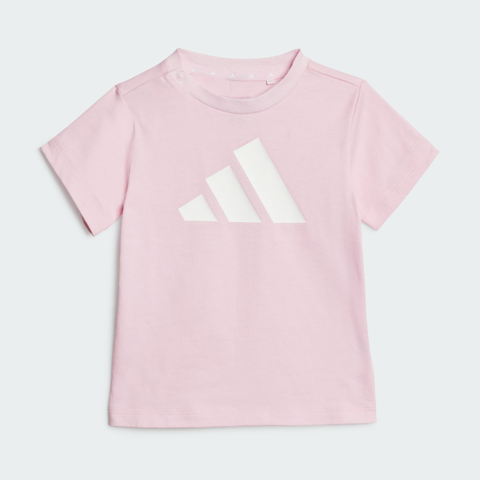 Adidas Kid's Big Logo Pink Tee Set