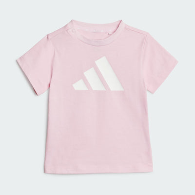 Adidas Kid's Big Logo Pink Tee Set