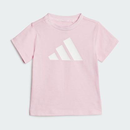 Adidas Kid's Big Logo Pink Tee Set
