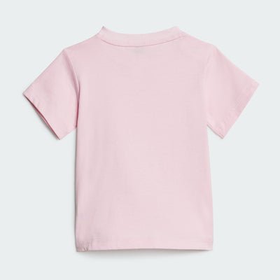 Adidas Kid's Big Logo Pink Tee Set