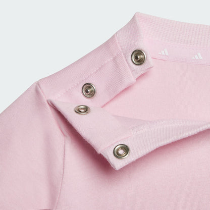 Adidas Kid's Big Logo Pink Tee Set