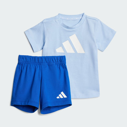 Adidas Kid's Big Logo Blue Tee Set