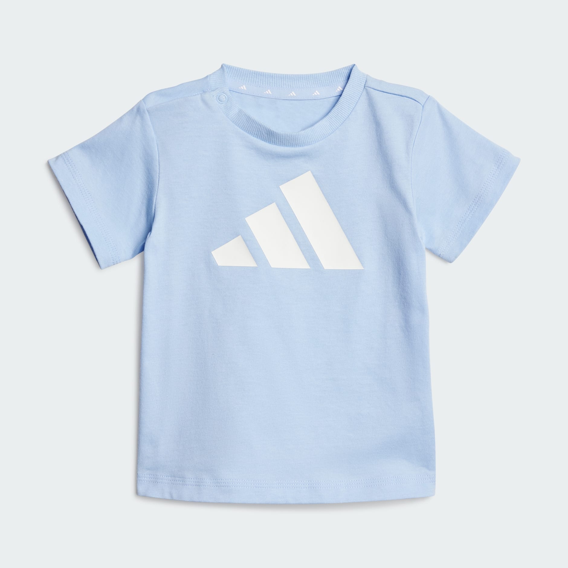 Adidas Kid's Big Logo Blue Tee Set