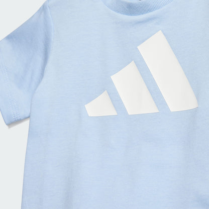 Adidas Kid's Big Logo Blue Tee Set