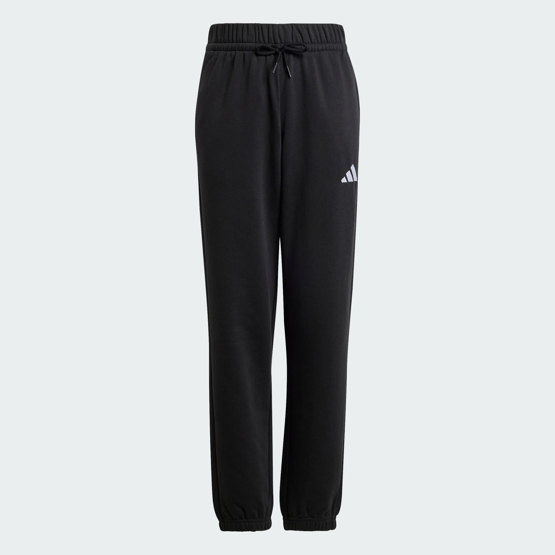 ADIDAS KID'S ESSENTIALS SMALL LOGO FLEECE BLACK PANTS
