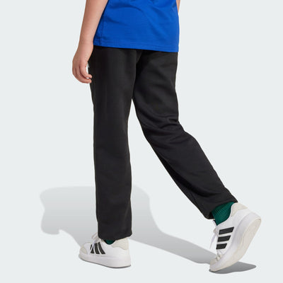 ADIDAS KID'S ESSENTIALS SMALL LOGO FLEECE BLACK PANTS