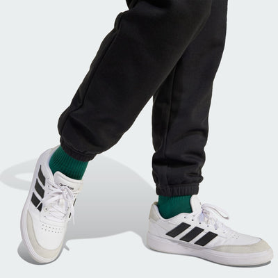 ADIDAS KID'S ESSENTIALS SMALL LOGO FLEECE BLACK PANTS