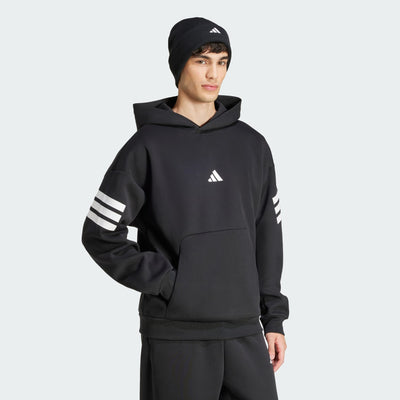 Adidas Men's Future Icons 3-Stripes Black Hoodie