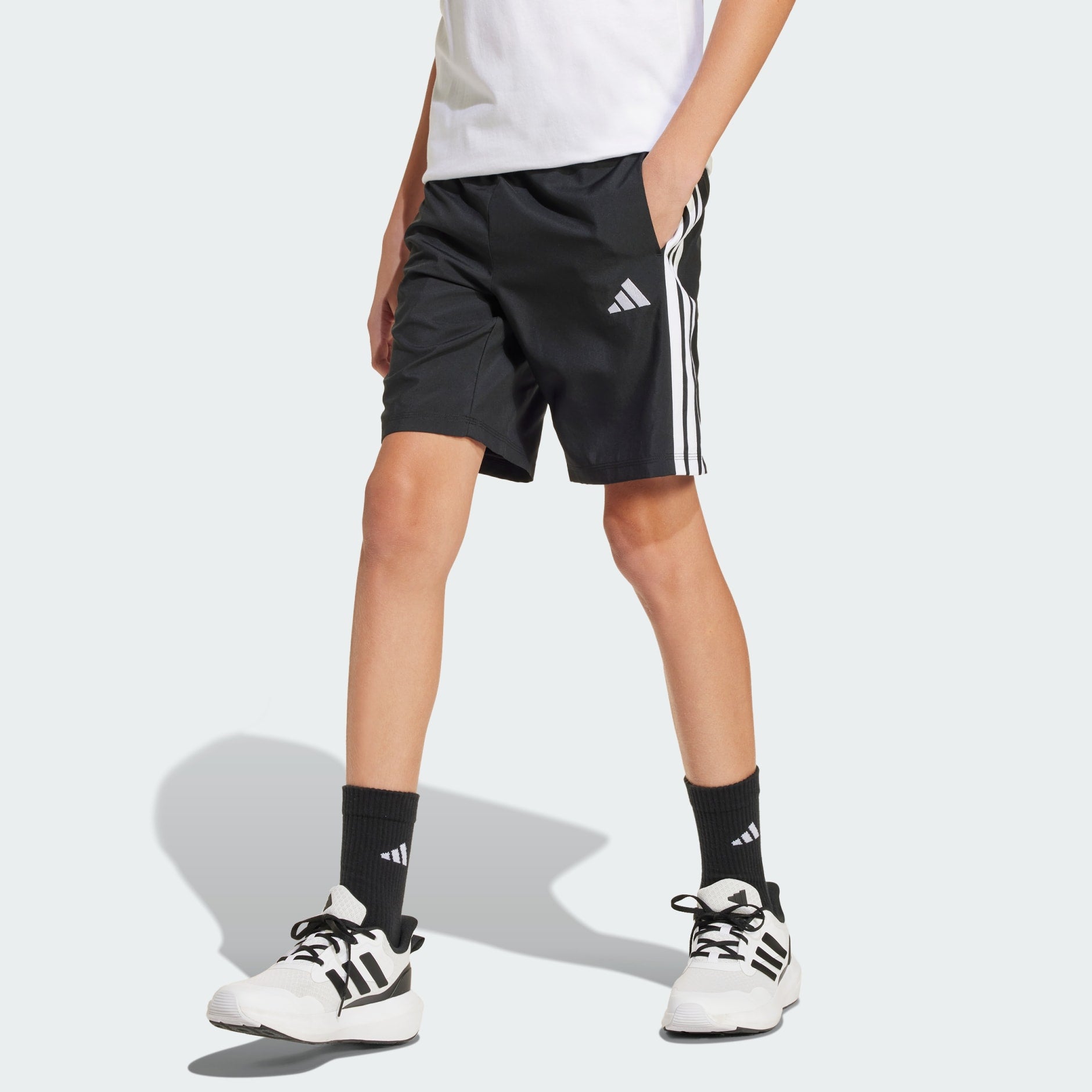 Adidas Kid's 3-Stripes Woven Climacool Black Short