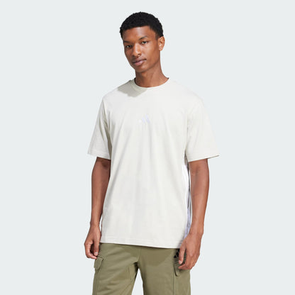 Adidas Men's 3-Stripes Small Logo Alumina Tee