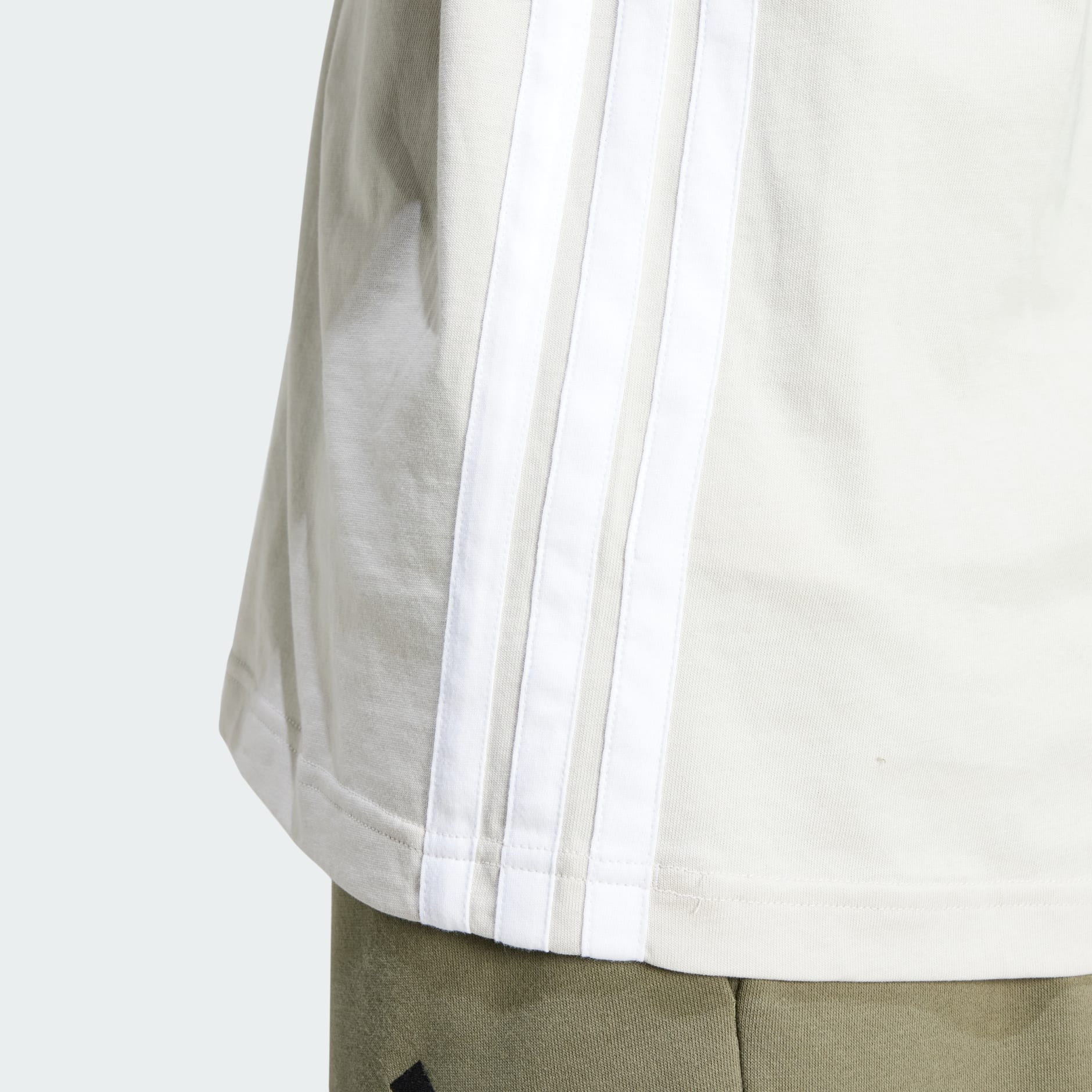Adidas Men's 3-Stripes Small Logo Alumina Tee