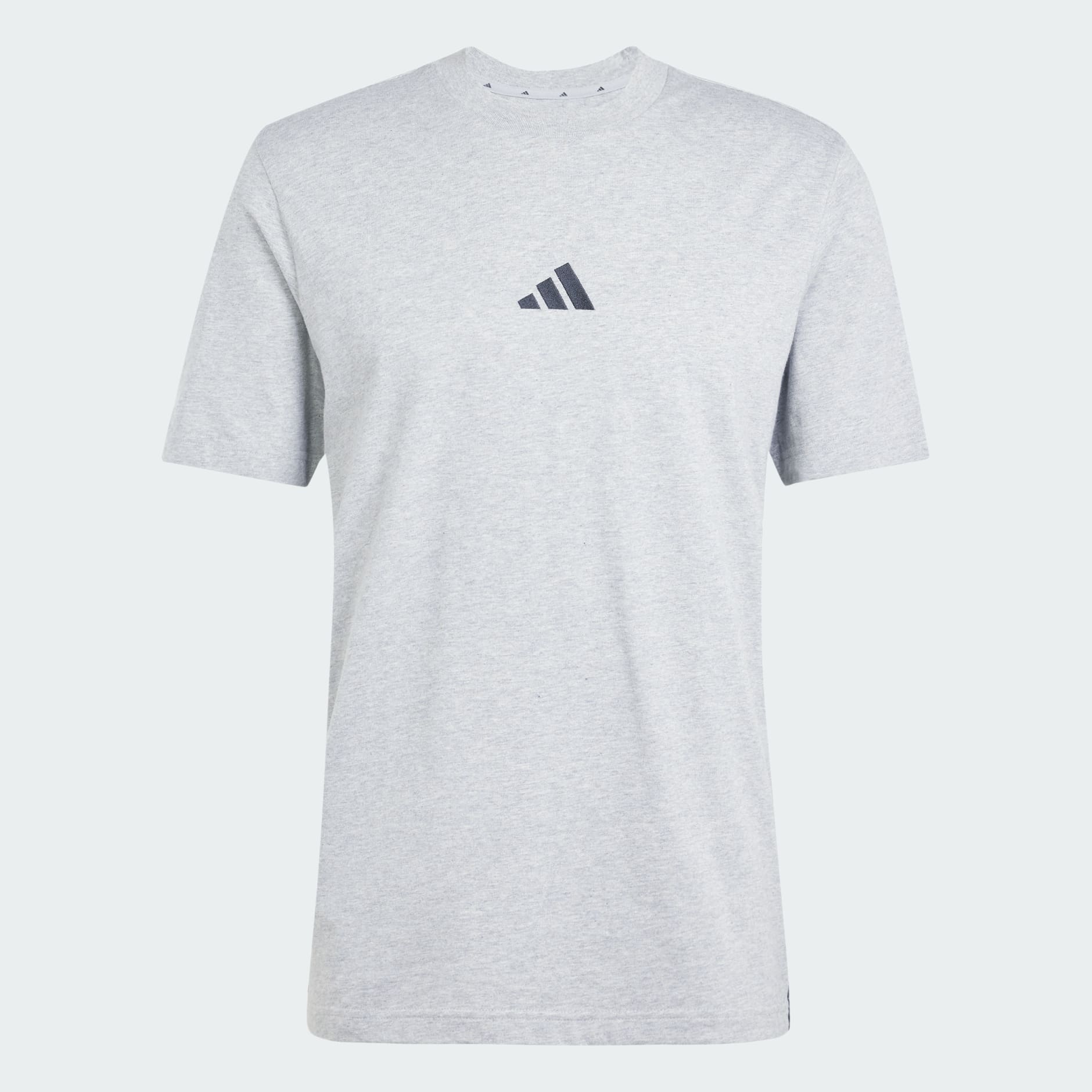 Adidas Men's 3-Stripes Small Logo Grey Tee