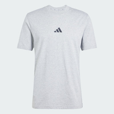 Adidas Men's 3-Stripes Small Logo Grey Tee