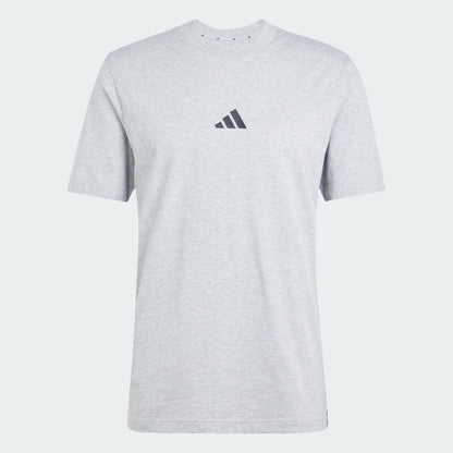 Adidas Men's 3-Stripes Small Logo Grey Tee