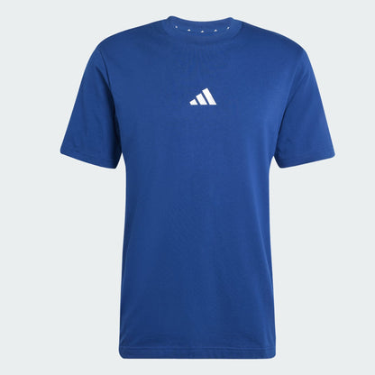 Adidas Men's 3-Stripes Small Logo Navy Jersey Tee