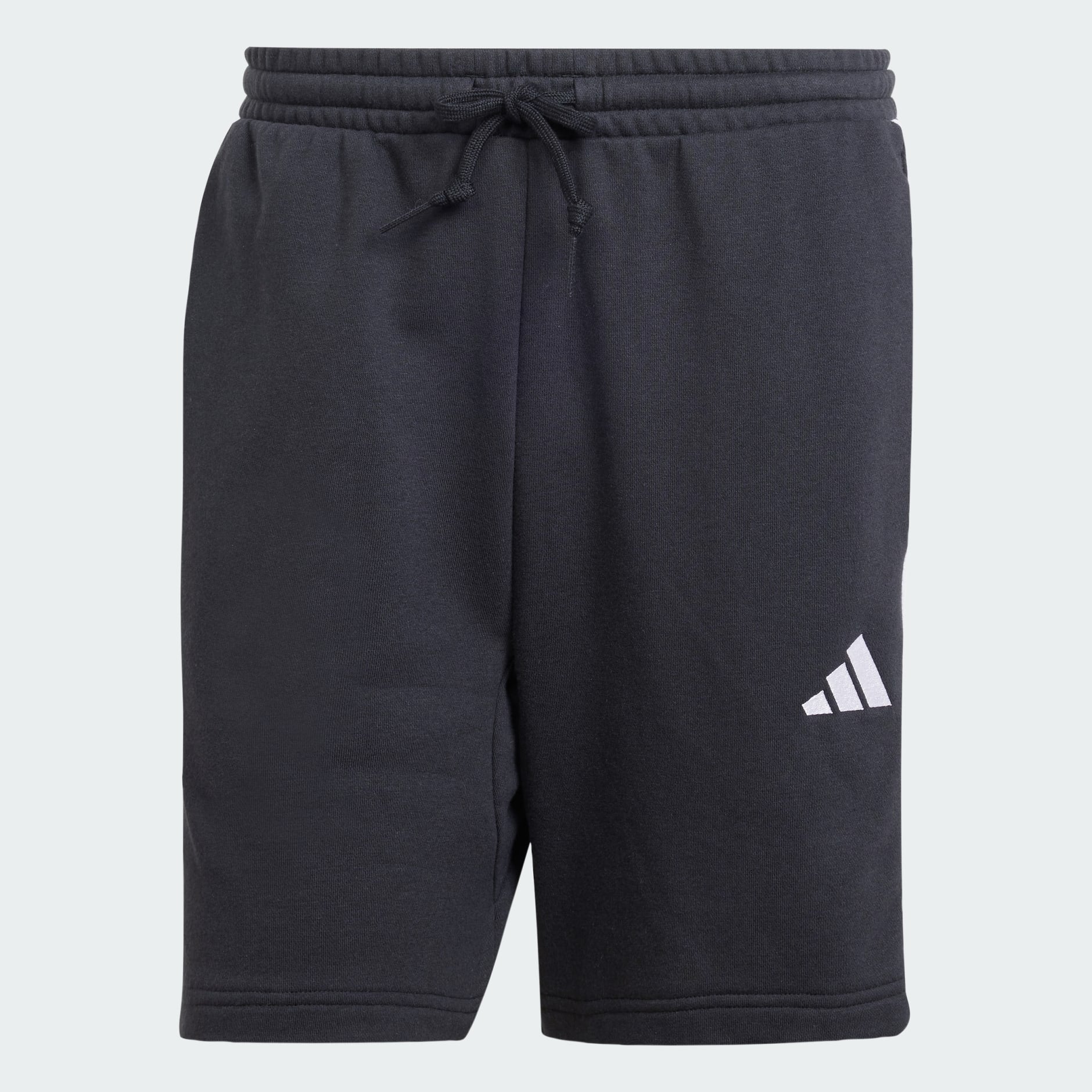 Adidas Men's 3-Stripes French Terry Black Shorts