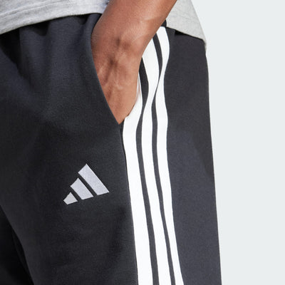 Adidas Men's 3-Stripes French Terry Black Shorts