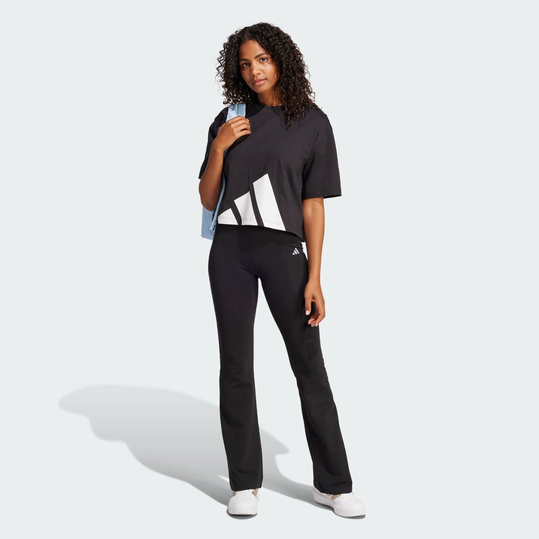 Adidas Women's Big Logo Crop Black Tee