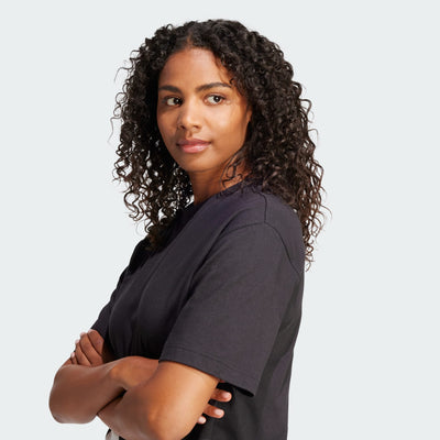 Adidas Women's Big Logo Crop Black Tee