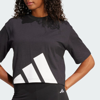 Adidas Women's Big Logo Crop Black Tee