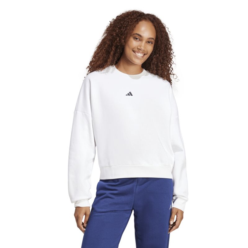 Crew Neck Adidas Women Sweater ADIDAS WOMEN'S SMALL LOGO FEELCOZY