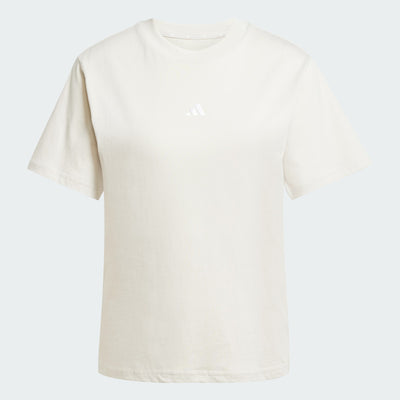 Adidas Womens Small Logo Beige Tee