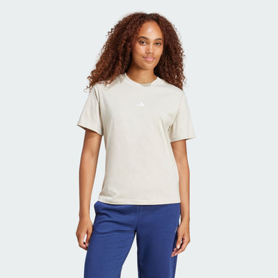 Adidas Womens Small Logo Beige Tee