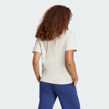 Adidas Womens Small Logo Beige Tee