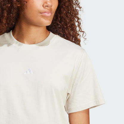 Adidas Womens Small Logo Beige Tee